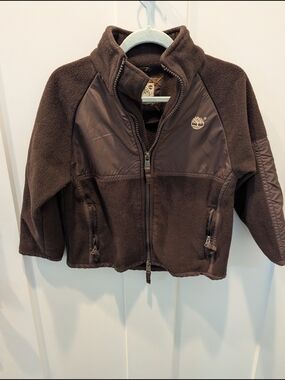 Timberland Kids Brown Fleece & Shell Zip Jacket